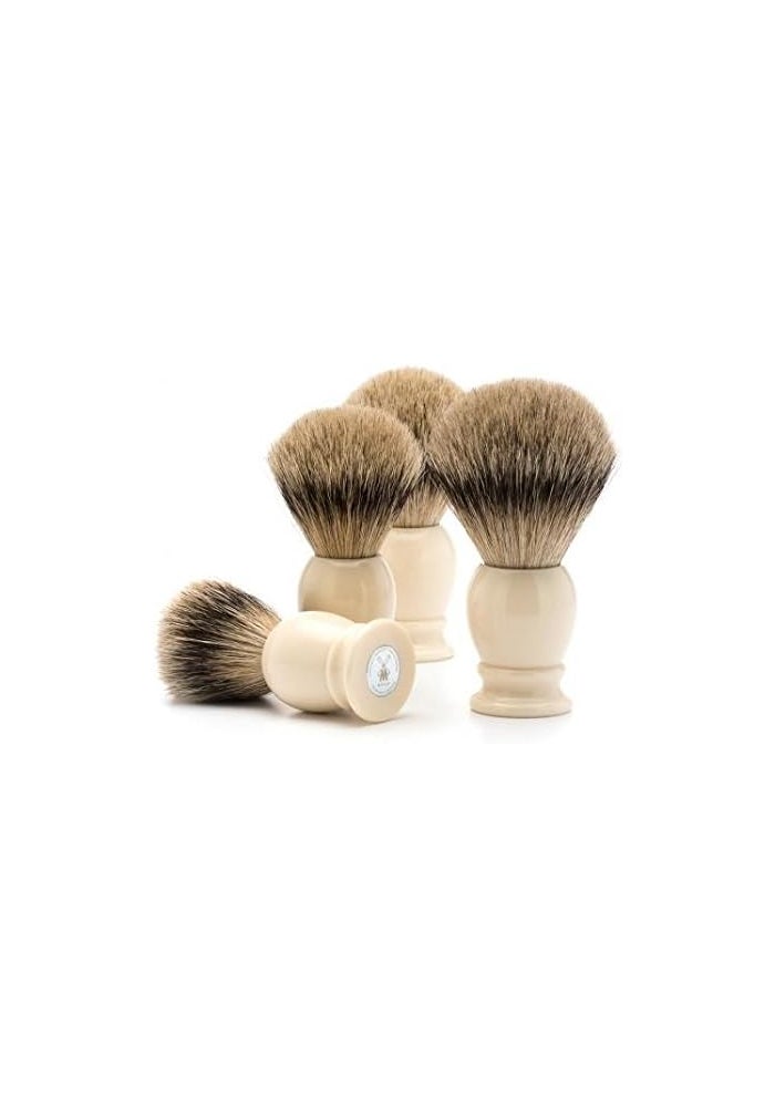 MÜHLE CLASSIC Silvertip Badger Luxury Natural Shaving Brush - Faux Ivory Handle - Image 2